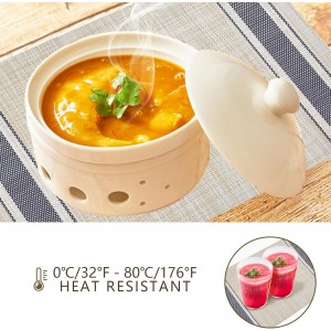 DACHUI Placemats Set of 6, Soft & Elegant Woven Vinyl Place Mats, Water Resistant, Heat Resistant, Washable, Durable Table Mats (Blue Stripes)