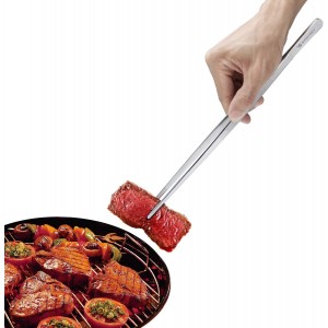 12 Inch Kitchen Tweezers Fine Tweezer Tongs, MSY BIGSUNNY Stainless Steel Food Tweezers Multi-function Precision Serrated Tips Cooking Tongs Kitchen Serving Tong