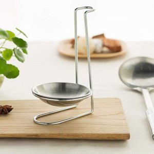 Stainless Steel Spoon Rest, Long Handle Vertical Soup Ladle Holder