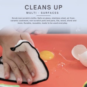 Whiffkitch Dishcloths Dishrags for Kitchen and Household Cleaning 6x7 6-Pack Non-Scratch 2-Ply Weave, Bamboo-Rayon Fabric, Absorbent, Washable, Long-Lasting