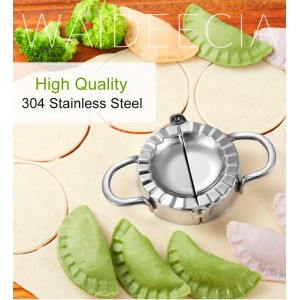 Dumpling Maker - Dumpling Press/Stainless Steel Empanada Press/Pie Ravioli Dumpling Wrappers Mold Kitchen Accessories (9.5cm/3.74