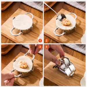 Dumpling Maker - Dumpling Press/Stainless Steel Empanada Press/Pie Ravioli Dumpling Wrappers Mold Kitchen Accessories (9.5cm/3.74