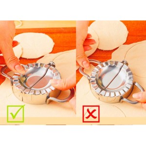 Dumpling Maker - Dumpling Press/Stainless Steel Empanada Press/Pie Ravioli Dumpling Wrappers Mold Kitchen Accessories (9.5cm/3.74