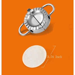Dumpling Maker - Dumpling Press/Stainless Steel Empanada Press/Pie Ravioli Dumpling Wrappers Mold Kitchen Accessories (9.5cm/3.74