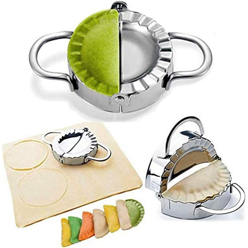 Dumpling Maker - Dumpling Press/Stainless Steel Empanada Press/Pie Ravioli Dumpling Wrappers Mold Kitchen Accessories (9.5cm/3.74