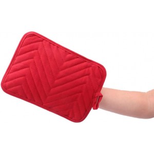 Anyi Pot Holders for Kitchen Heat Resistant, Cotton Hot Pads for Counter Table, Red Kitchen Pot Holders with Pocket