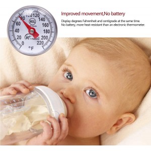 KT THERMO Instant Read 1-Inch Dial Thermometer(4-Pack),Best for The Coffee Drinks,Chocolate Milk Foam