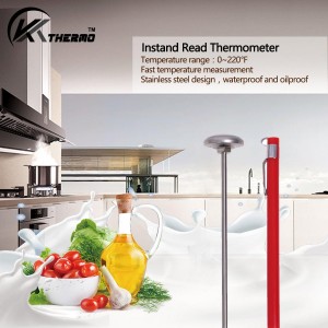 KT THERMO Instant Read 1-Inch Dial Thermometer(4-Pack),Best for The Coffee Drinks,Chocolate Milk Foam