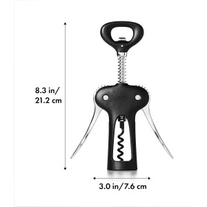 OXO Good Grips Winged Corkscrew and Bottle Opener, Black