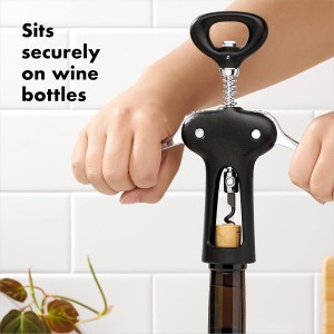 OXO Good Grips Winged Corkscrew and Bottle Opener, Black