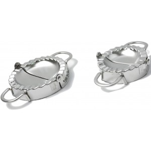 Stainless Steel Dumpling Maker, Pie Gyoza Empanada Press Mold, Ravioli Dumpling Mould Pastry Tools, 1 Set, Small+Big