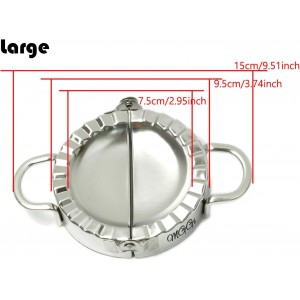 Stainless Steel Dumpling Maker, Pie Gyoza Empanada Press Mold, Ravioli Dumpling Mould Pastry Tools, 1 Set, Small+Big