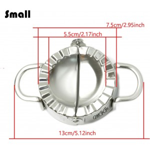Stainless Steel Dumpling Maker, Pie Gyoza Empanada Press Mold, Ravioli Dumpling Mould Pastry Tools, 1 Set, Small+Big