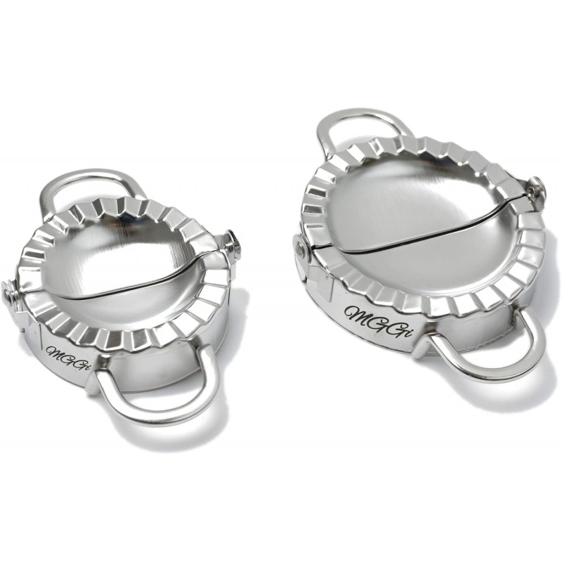 Stainless Steel Dumpling Maker, Pie Gyoza Empanada Press Mold, Ravioli Dumpling Mould Pastry Tools, 1 Set, Small+Big