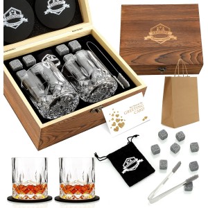 Whiskey Stones Gift Set - Whiskey Glass ...