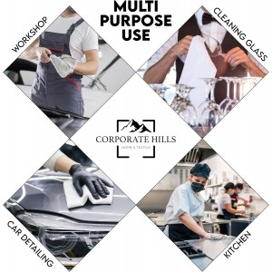 100% Cotton Terry Towels Cleaning Cloths Pack of 50 (12x12 Inches) White Cotton Terry Cloth Bar Rags White Bar Towels, Multipurpose High Absorbent Terry Towels for Cleaning Auto Detailing or Painters