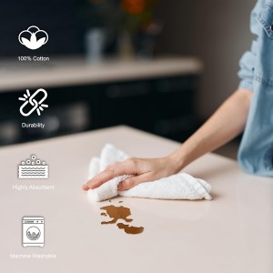 100% Cotton Terry Towels Cleaning Cloths Pack of 50 (12x12 Inches) White Cotton Terry Cloth Bar Rags White Bar Towels, Multipurpose High Absorbent Terry Towels for Cleaning Auto Detailing or Painters