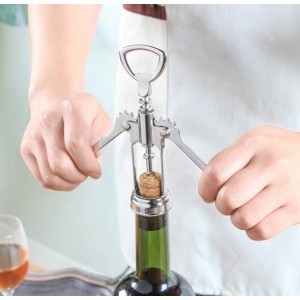 Stainless Steel Red Wine Beer Bottle Opener Wing Corkscrew