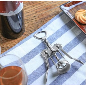 Stainless Steel Red Wine Beer Bottle Opener Wing Corkscrew