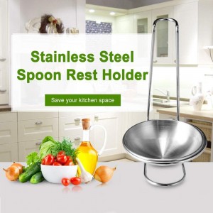Spoon Rest Holder, iPstyle Stainless Steel Vertical Saving Soup Ladles Holders or Hotpot Restaurant, Buffet, Fast Food Restaurant Kitchen Decor Tool