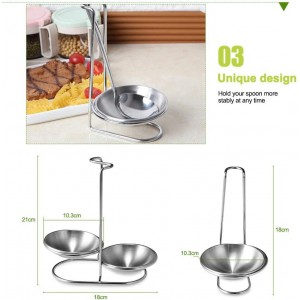 Spoon Rest Holder, iPstyle Stainless Steel Vertical Saving Soup Ladles Holders or Hotpot Restaurant, Buffet, Fast Food Restaurant Kitchen Decor Tool
