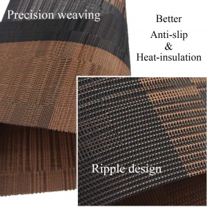PIGCHCY Placemats,Durable Placemats for Dining Table,Washable Woven Vinyl Kitchen Placemats Set of 4 (Brown)
