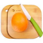 Home Mini Cutting Board Small Fruit Cutting Board Solid Bamboo Wood Board for Baby Infant dormitoryＩSet of 2