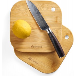 Home Mini Cutting Board Small Fruit Cutting Board Solid Bamboo Wood Board for Baby Infant dormitoryＩSet of 2