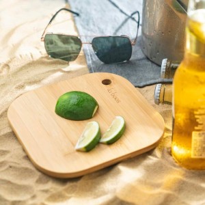 Home Mini Cutting Board Small Fruit Cutting Board Solid Bamboo Wood Board for Baby Infant dormitoryＩSet of 2