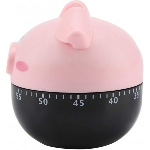 Cute Cartoon Pig Kitchen Timer,Mechanical Timers Counters,for Cooking Timing Tool Alarm Clock,Portable Alarm Clock Kitchen Cooking Tool()