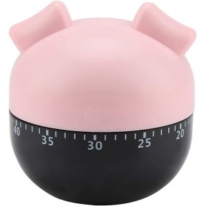 Cute Cartoon Pig Kitchen Timer,Mechanical Timers Counters,for Cooking Timing Tool Alarm Clock,Portable Alarm Clock Kitchen Cooking Tool()