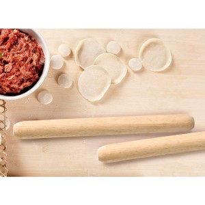 Wooden Rolling Pin, French Dumpling Rolling Pin for Baking Pizza Dough Roller 30 x 3.5cm