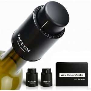 [2 PACK] Wine Bottle Stoppers,Real Vacuu...