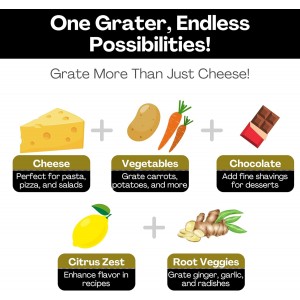 Joie Tower Grater, Double Sided, Stainless Steel, Dishwasher Safe, BPA Free, Kitchen Tool, 1 Count