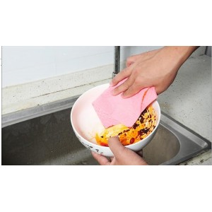 Reusable Cleaning Cellulose Sponge Cloths Absorbent Wipes Clean Kitchen Car Dish Eco-Friendly Dishcloth Hand Towel Auto - 1pack (5pcs)