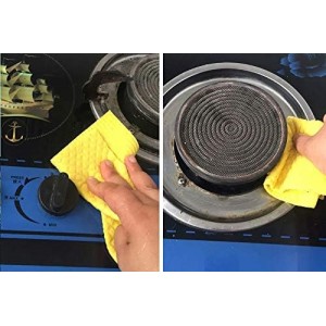 Reusable Cleaning Cellulose Sponge Cloths Absorbent Wipes Clean Kitchen Car Dish Eco-Friendly Dishcloth Hand Towel Auto - 1pack (5pcs)