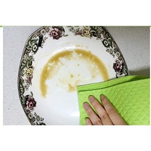 Reusable Cleaning Cellulose Sponge Cloths Absorbent Wipes Clean Kitchen Car Dish Eco-Friendly Dishcloth Hand Towel Auto - 1pack (5pcs)