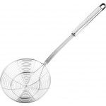 Hiware Solid Stainless Steel Spider Strainer Skimmer Ladle, Kitchen Utensils Wire Strainer Pasta Spoon, 7 Inch