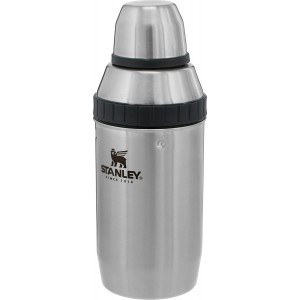 Stanley Happy Hour Cocktail Shaker Set 20 oz | Bartender Kit for Camping and Travel | Cocktail Drink Mixing Set with 2 Cups | Insulated Stainless Steel | BPA-Free | Stainless Steel