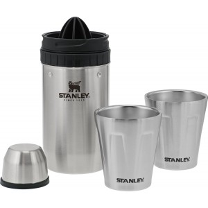 Stanley Happy Hour Cocktail Shaker Set 20 oz | Bartender Kit for Camping and Travel | Cocktail Drink Mixing Set with 2 Cups | Insulated Stainless Steel | BPA-Free | Stainless Steel