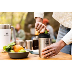 Stanley Happy Hour Cocktail Shaker Set 20 oz | Bartender Kit for Camping and Travel | Cocktail Drink Mixing Set with 2 Cups | Insulated Stainless Steel | BPA-Free | Stainless Steel