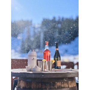 Stanley Happy Hour Cocktail Shaker Set 20 oz | Bartender Kit for Camping and Travel | Cocktail Drink Mixing Set with 2 Cups | Insulated Stainless Steel | BPA-Free | Stainless Steel