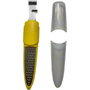 4 in 1 Stainless Steel Citrus Citrus Zester with Plastic Cover, Boxed