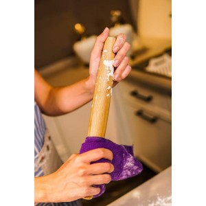 Classic French Rolling Pins Bamboo Wooden Rolling Pin for Baking Pizza Dough Pie Cookie, 13-Inch