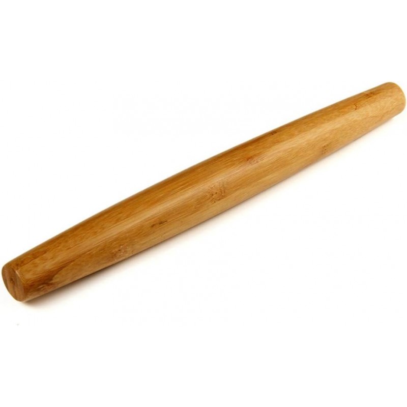 Classic French Rolling Pins Bamboo Wooden Rolling Pin for Baking Pizza Dough Pie Cookie, 13-Inch