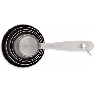 husMait Stainless Steel Measuring Cups - 5 Piece Heavy Duty Measuring Cup Set with Storage Ring