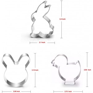 Easter Cookie Cutter Set - 7 piece - Egg, Carrot, Bunny, Flower, Chick, Bunny Face and Butterfly