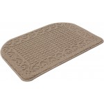 COSY HOMEER 27X18 Inch Anti Fatigue Kitchen Rug Mats are Made of 100% Polypropylene Half Round Rug Cushion Specialized in Anti Slippery and Machine Washable (Beige 1 pc) …