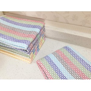 Mia'sDream Cleaning Rags Tidy Cotton Dish Cloths Dish Rags Cleaning Cloth, Absorbent Odor Free Dishcloths Kitchen Dish Towels, 13inch x 13inch 8 Pack Multi Colors