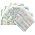 Mia'sDream Cleaning Rags Tidy Cotton Dish Cloths Dish Rags Cleaning Cloth, Absorbent Odor Free Dishcloths Kitchen Dish Towels, 13inch x 13inch 8 Pack Multi Colors